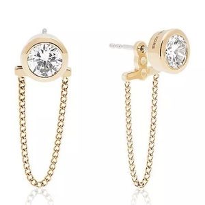 Michael Kors Stone & Chain Jacket Stud Earrings